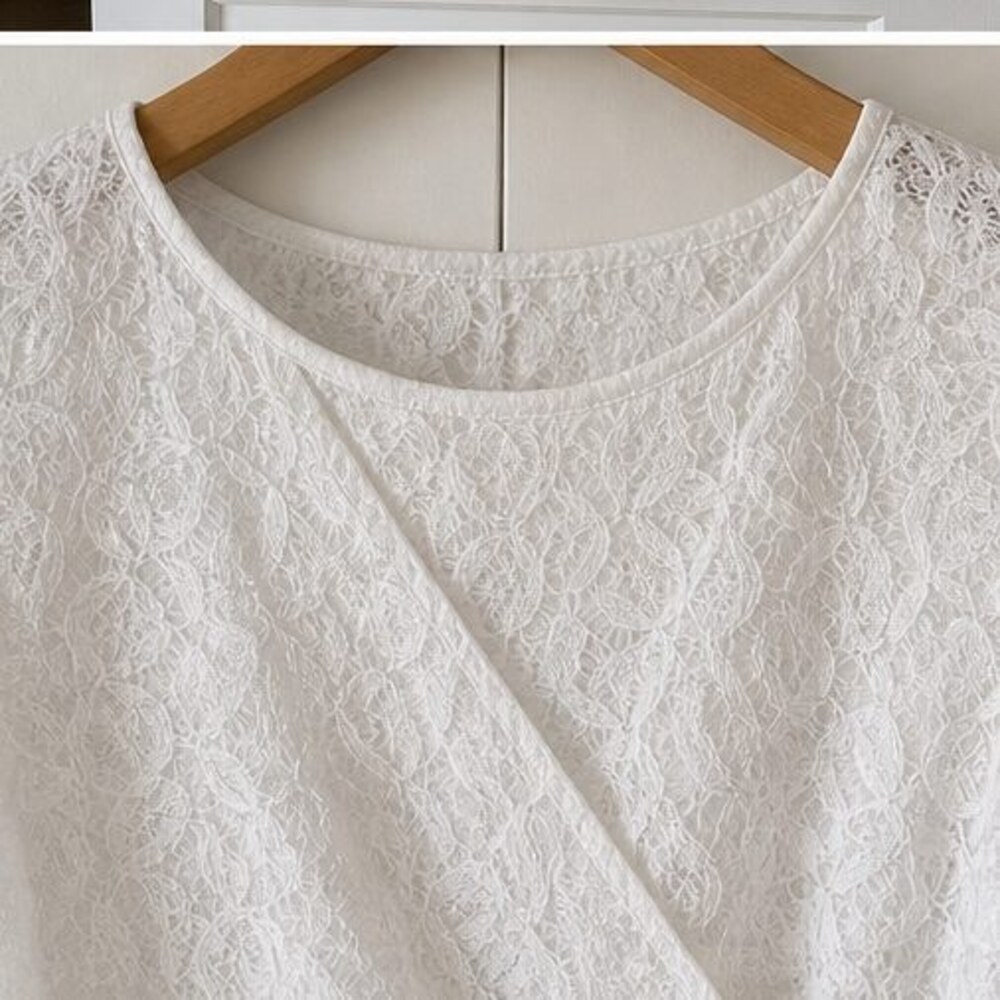 White Ruffle Blouse - Picture 4 of 6